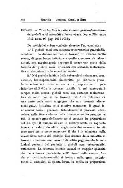 Gazzetta medica Malpighi