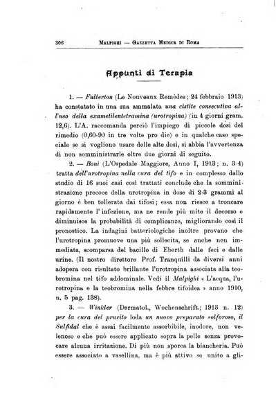 Gazzetta medica Malpighi