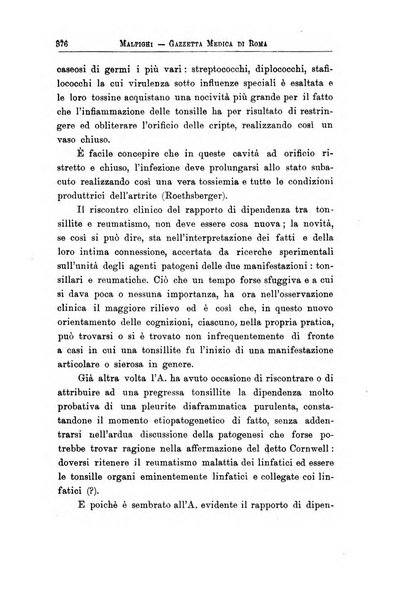 Gazzetta medica Malpighi