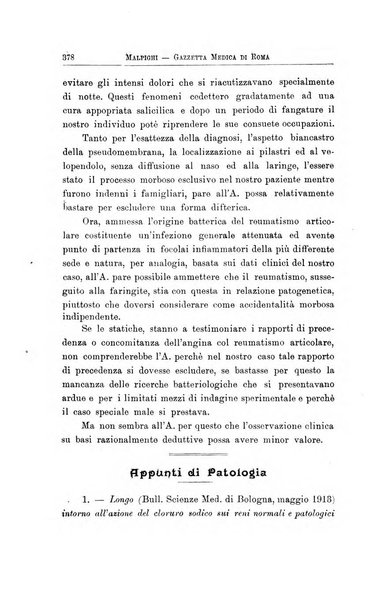 Gazzetta medica Malpighi