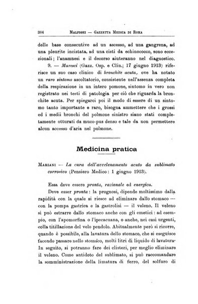 Gazzetta medica Malpighi