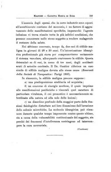 Gazzetta medica Malpighi