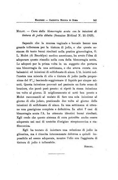 Gazzetta medica Malpighi