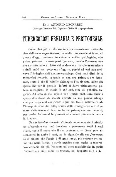 Gazzetta medica Malpighi