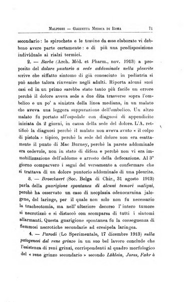 Gazzetta medica Malpighi