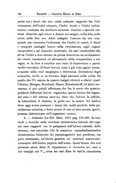 Gazzetta medica Malpighi