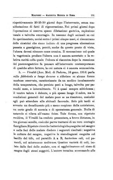 Gazzetta medica Malpighi