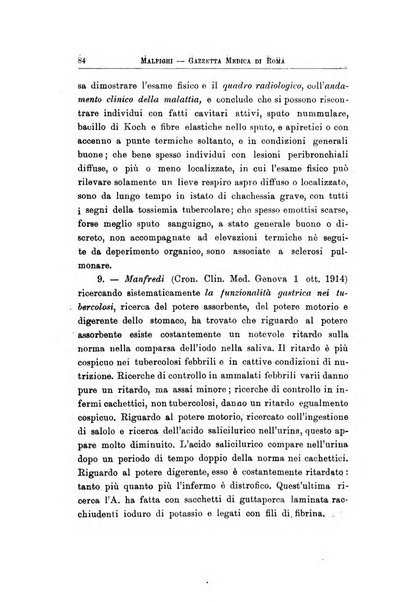 Gazzetta medica Malpighi