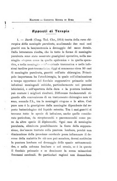 Gazzetta medica Malpighi