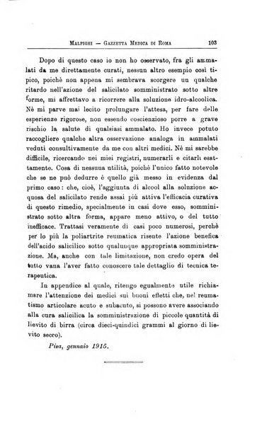 Gazzetta medica Malpighi