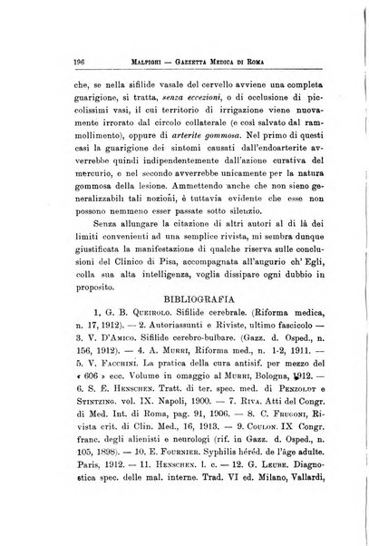 Gazzetta medica Malpighi