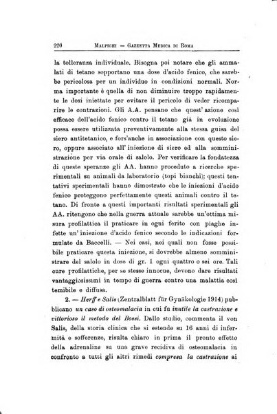 Gazzetta medica Malpighi