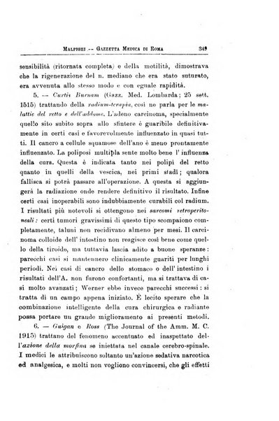 Gazzetta medica Malpighi