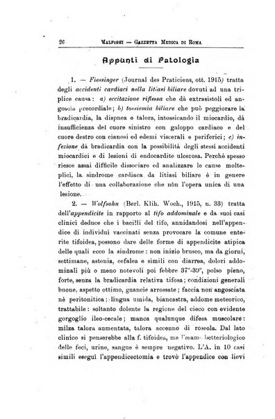 Gazzetta medica Malpighi