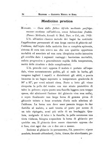 Gazzetta medica Malpighi