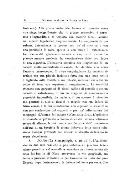 Gazzetta medica Malpighi