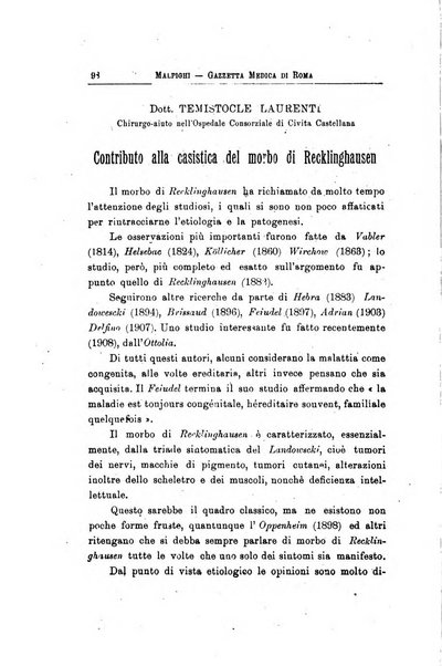 Gazzetta medica Malpighi