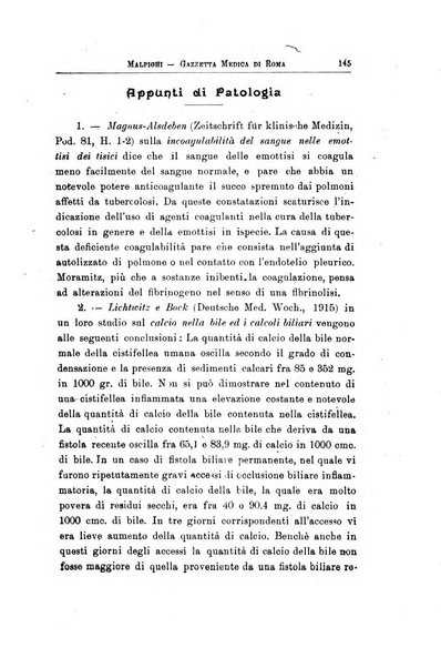 Gazzetta medica Malpighi