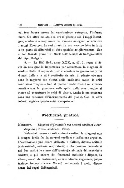 Gazzetta medica Malpighi