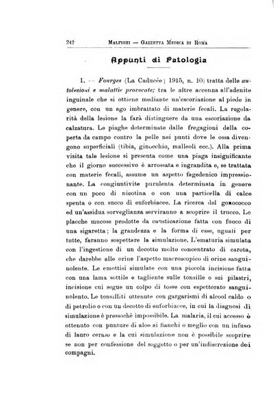 Gazzetta medica Malpighi