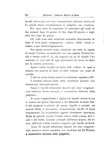 Gazzetta medica Malpighi