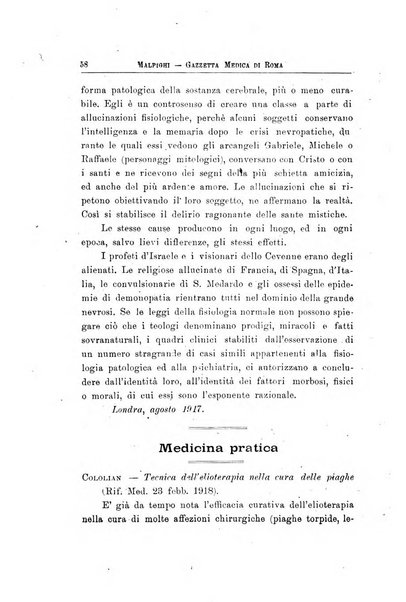 Gazzetta medica Malpighi