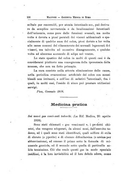 Gazzetta medica Malpighi