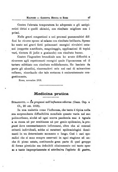 Gazzetta medica Malpighi