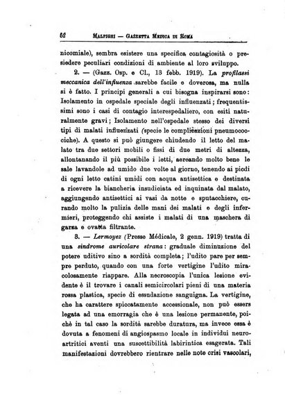 Gazzetta medica Malpighi