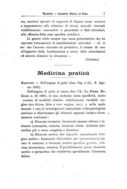 Gazzetta medica Malpighi