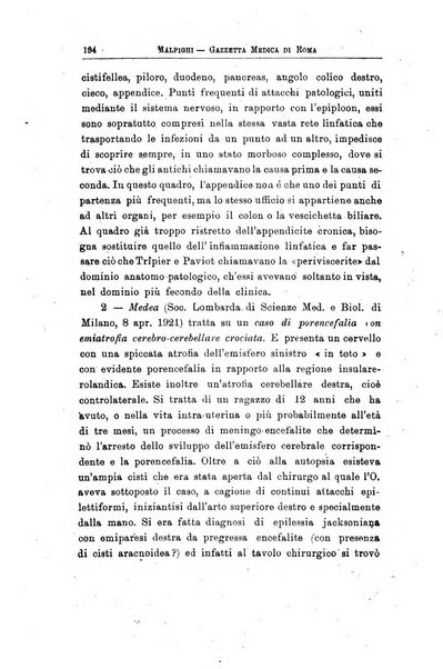 Gazzetta medica Malpighi