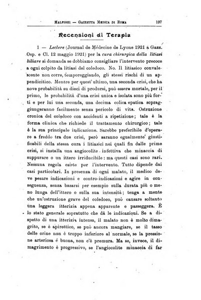 Gazzetta medica Malpighi