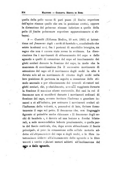 Gazzetta medica Malpighi