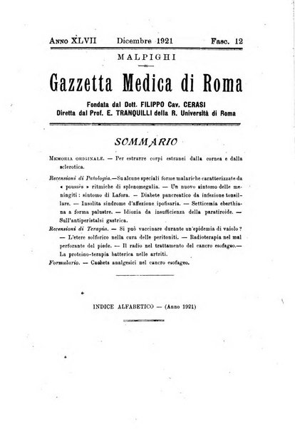 Gazzetta medica Malpighi