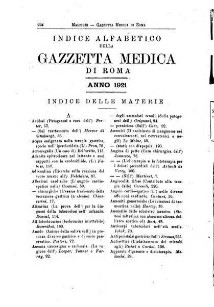 Gazzetta medica Malpighi