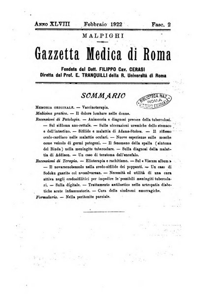 Gazzetta medica Malpighi