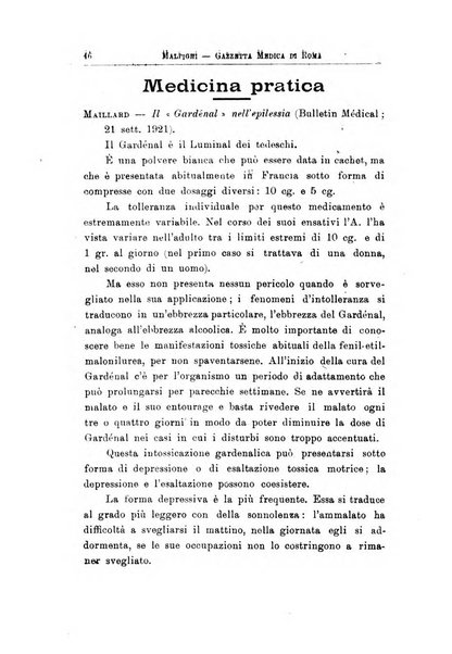 Gazzetta medica Malpighi