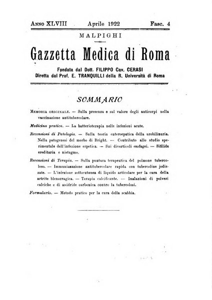 Gazzetta medica Malpighi