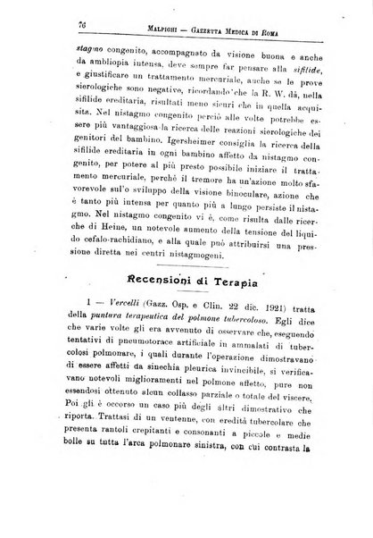 Gazzetta medica Malpighi