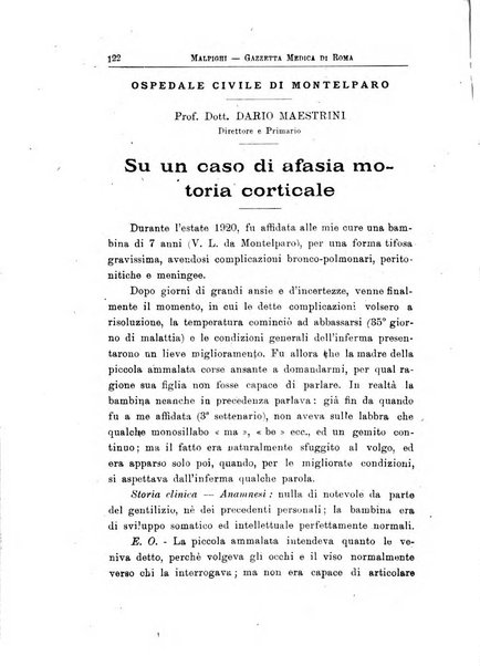 Gazzetta medica Malpighi