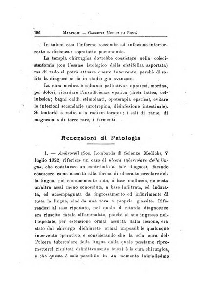 Gazzetta medica Malpighi