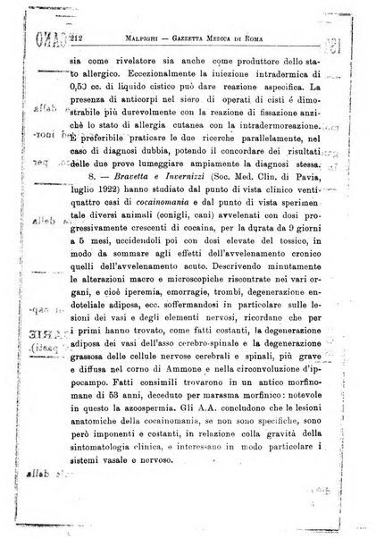 Gazzetta medica Malpighi