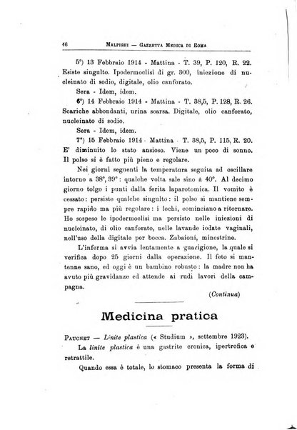 Gazzetta medica Malpighi