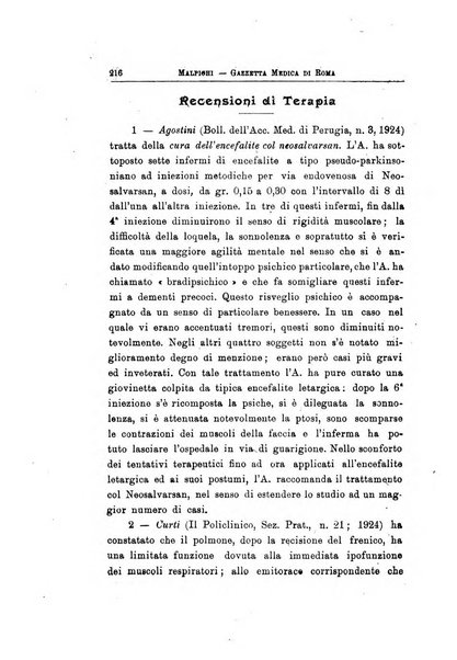 Gazzetta medica Malpighi