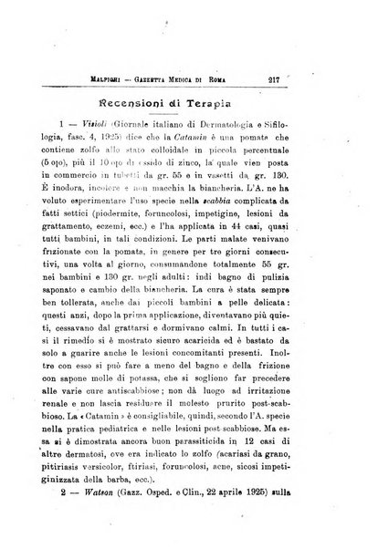 Gazzetta medica Malpighi