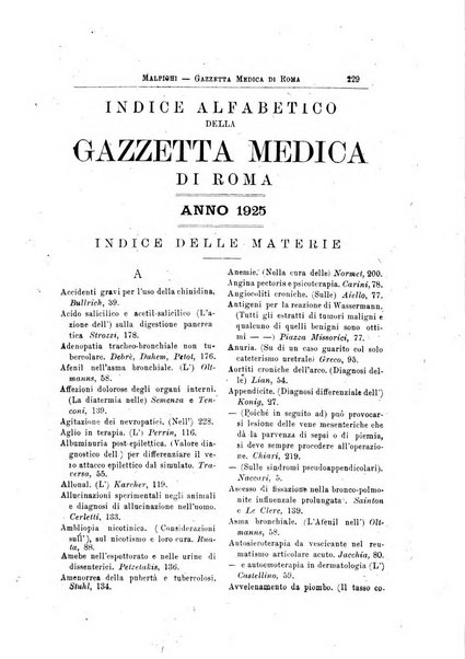 Gazzetta medica Malpighi