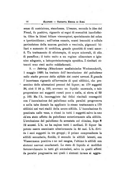 Gazzetta medica Malpighi