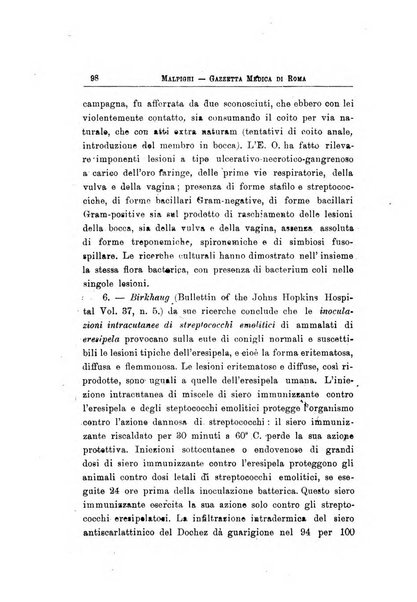 Gazzetta medica Malpighi