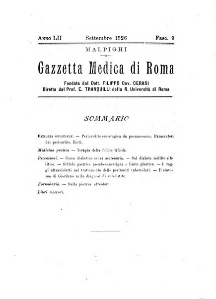 Gazzetta medica Malpighi