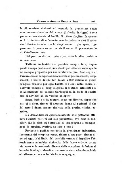 Gazzetta medica Malpighi